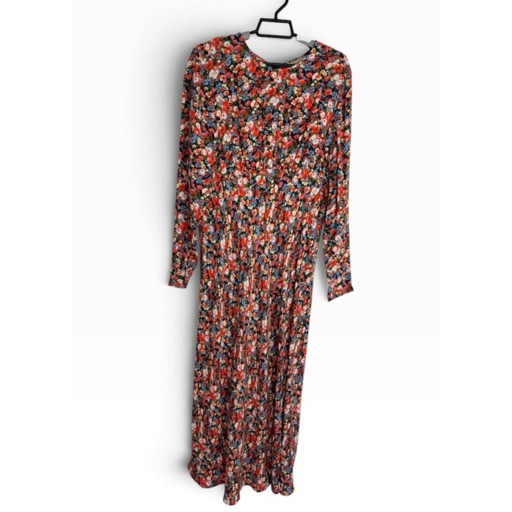 Boden Women's 10R LS Maxi/Midi Dress Empire Waist Multi Ditsey Floral EUC